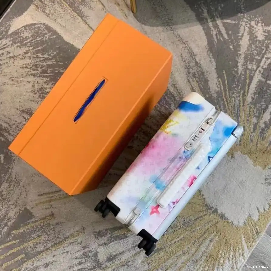 WATERCOLOUR HORIZON MONOGRAM SUITCASE 55 37L CUSTOM 0528